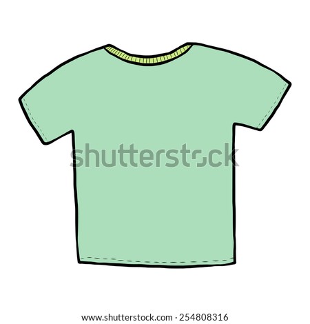 Green Tshirt Cartoon Vector Illustration Hand Stock Vector (Royalty ...