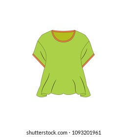 Green T-shirt female vector
