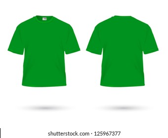 green t-shirt illustration on white.