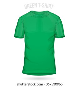 Green t-shirt template men's