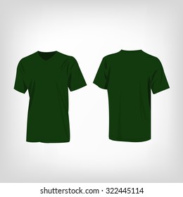Green t-shirt vector set