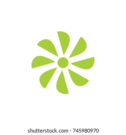 green turbine symbol vector 