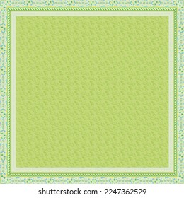 green turkish scarf design floral border vector