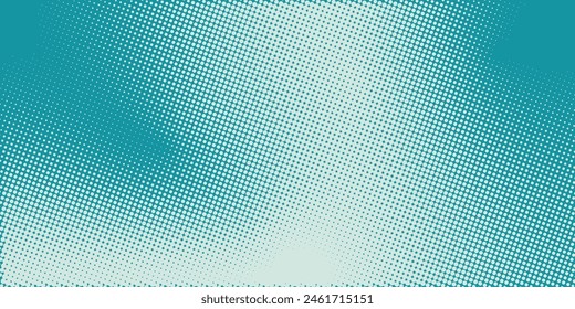 Green - turquoise background divided by diagonal. Vector illustration Background into two colors with halftone