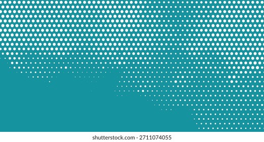 Green - turquoise background divided by diagonal. Vector illustration Background into two colors with halftone.eps 10