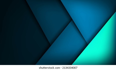 Green Turquoise Blue Background Vector Overlap Stock Vector (Royalty ...