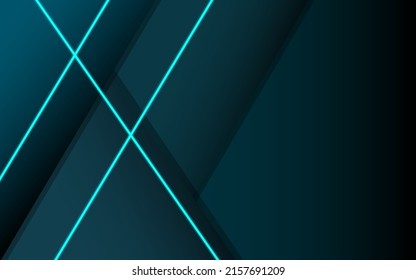 Green turquoise and blue background vector overlay layer on dark space for background design. Vector illustration