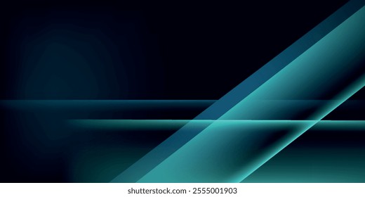Green turquoise and Blue background vector overlap layer on dark space for background design