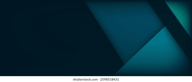 Green turquoise and Blue background vector overlap layer on dark space for background design