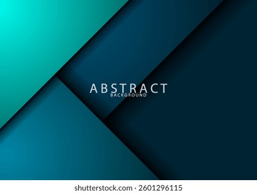 Green turquoise and Blue background vector overlap layer on dark space for background design