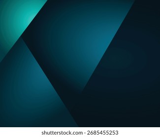 Capa verde de la superposición del Vector del fondo de la turquesa y azul en espacio oscuro para el diseño del fondo

