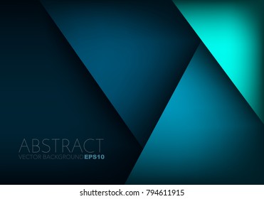 Green turquoise   Blue background vector overlap layer dark space for background design