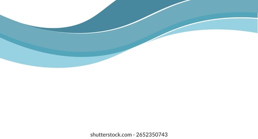 Camada de sobreposição de fundo azul e turquesa verde Vetor com espaços para design de cabeçalho de fundo