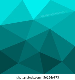 Green turquoise geometry polygonal background