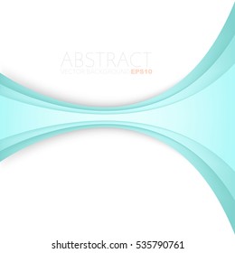 Fondo verde de la línea azul de la línea verde elemento de la línea de la curva verde papel vectorial solapado fondo con espacio blanco para el diseño de texto , vectorial