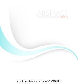 Green turquoise line background vector curve overlap paper layer with white space for text design