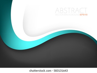 Green turquoise line vector background with white and black background space for text message design