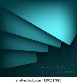 Green turquoise overlap layer vector geometric background