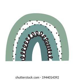 green and turquoise rainbow poster vector isolated