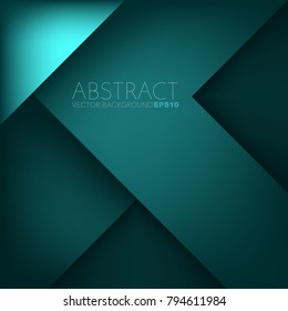 Green turquoise triangle geometric overlap layer background with space for text design