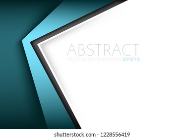 Green turquoise triangle with white space vector background