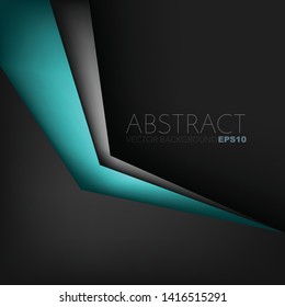 Green turquoise Vector background Geometric element