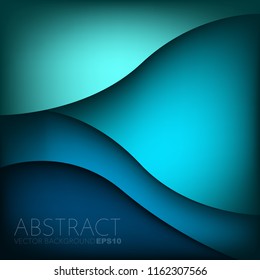 green turquoise vector background overlap layer with space for design