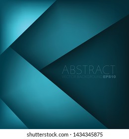 Green turquoise vector background triangle geometric element with space for design