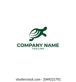 green turtle icon. simple and modern. can be used as a logo.