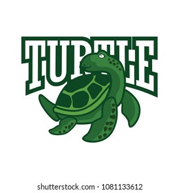 green turtle logo,  vector illustration
