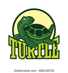green turtle logo,  vector illustration
