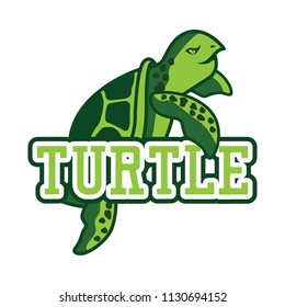 Green Turtle Logo Vector Illustration Stock Vector (Royalty Free ...