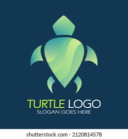 green turtle logo vector template  