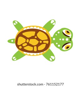 Green turtle with out stretched flippers