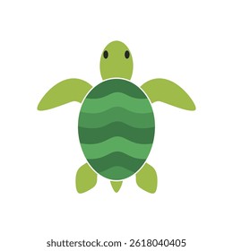 Green turtle vector design illustration