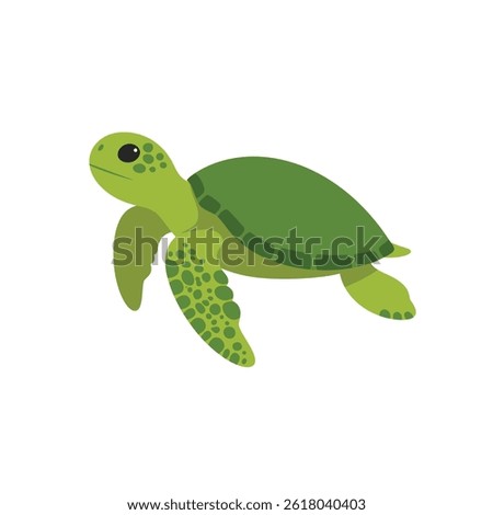Green turtle vector design illustration
