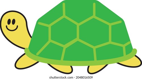 green turtle vector illustration alphabet 