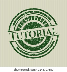 Green Tutorial rubber stamp