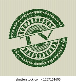 Green TV distressed rubber grunge texture seal
