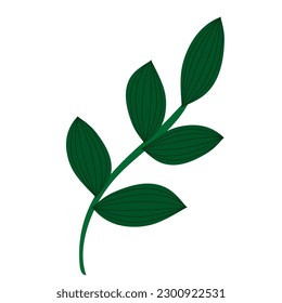 ramita verde sobre un blanco. Diseño para logotipo, folleto, libro de marca
