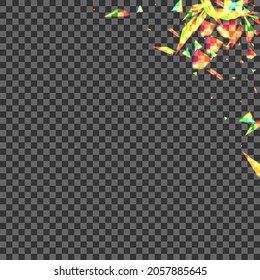 Green Twinkle Background Transparent Vector. Element Modern Wallpaper. Orange Decoration Texture. Glow Focus. Glare Xmas Design.