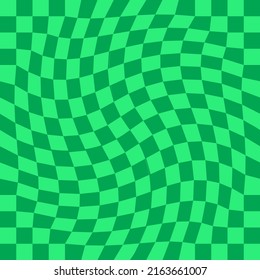 Green twist checkerboard pattern background.