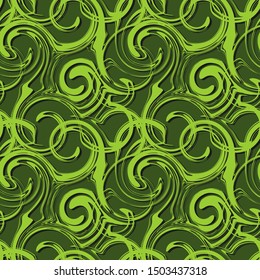Green twisted seamless pattern in vector EPS8
