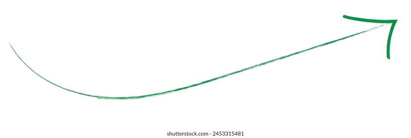Green Twisting doodle arrow. Thin hand drawn icon. Line curved arrow. Line doodle arrow icon . 
hand drawn Arrows icons Set. arrow icon with various direction. eps 10