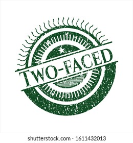 Green Two-faced with rubber seal texture