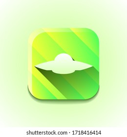 Green UFO Alien Logo Vector Symbol