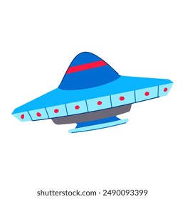 green ufo ship cartoon. planet craft, area object, cute abduction green ufo ship sign. isolated symbol vector illustration