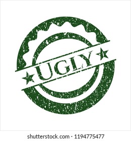 Green Ugly distressed rubber grunge texture stamp