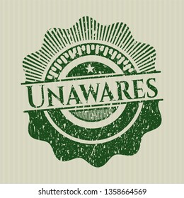Green Unawares distress rubber grunge seal