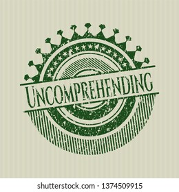 Green Uncomprehending rubber grunge texture stamp